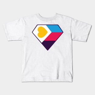 Polyamory Pride - Minimalist Diamond - (New Colors) Kids T-Shirt